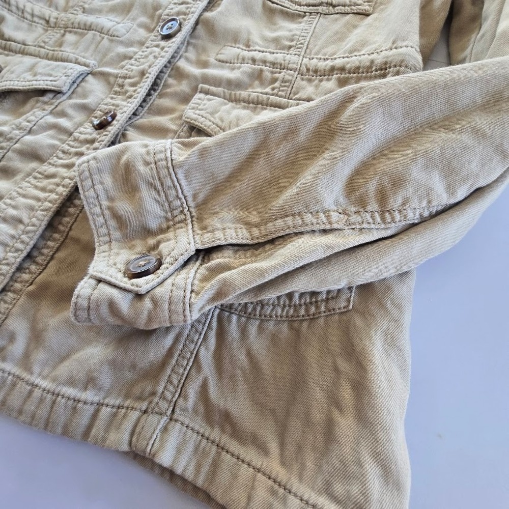 Mossimo Utility Field Jacket Womens Large Khaki Tan Safari‎ Gorpcore Military - Picture 6 of 14